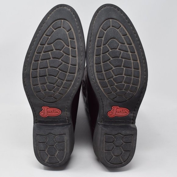 Justin Basics Boot Western Cowboy Men 7.5 EE JB1110 Rodeo Farmhouse Boho Unisex - Picture 11 of 13